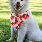 Strawberry Fruit Pattern Print Over The Collar Dog Bandana
