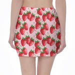 Strawberry Fruit Pattern Print Pencil Mini Skirt
