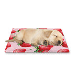 Strawberry Fruit Pattern Print Pet Cooling Mat Cover