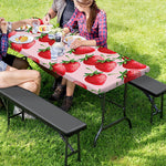 Strawberry Fruit Pattern Print Picnic Table Cover