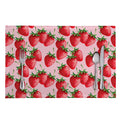 Strawberry Fruit Pattern Print Placemat
