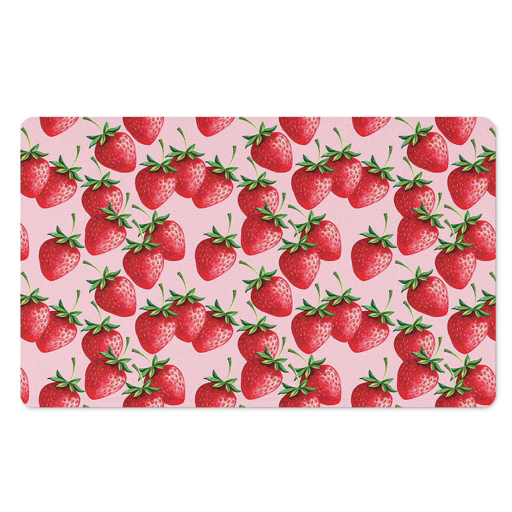 Strawberry Fruit Pattern Print Polyester Doormat