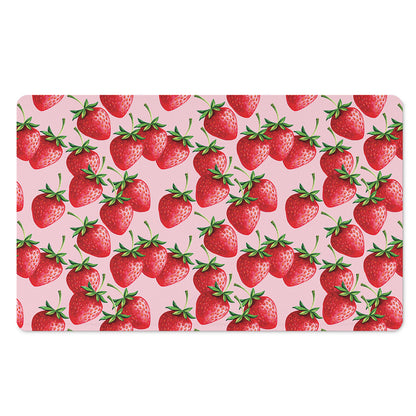 Strawberry Fruit Pattern Print Polyester Doormat