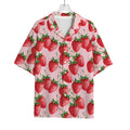 Strawberry Fruit Pattern Print Rayon Hawaiian Shirt