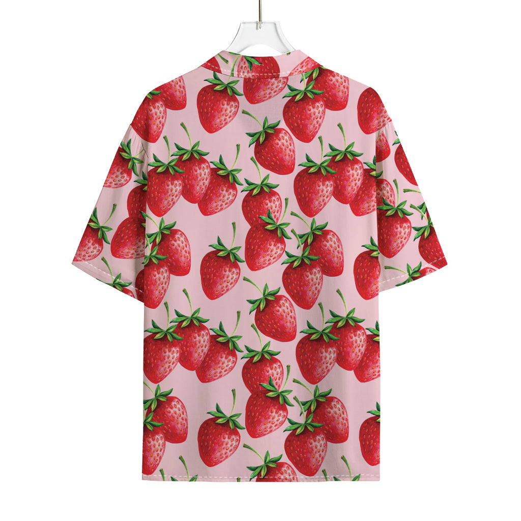 Strawberry Fruit Pattern Print Rayon Hawaiian Shirt