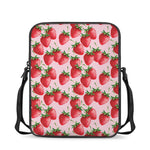 Strawberry Fruit Pattern Print Rectangular Crossbody Bag