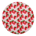 Strawberry Fruit Pattern Print Round Blanket