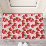 Strawberry Fruit Pattern Print Rubber Doormat