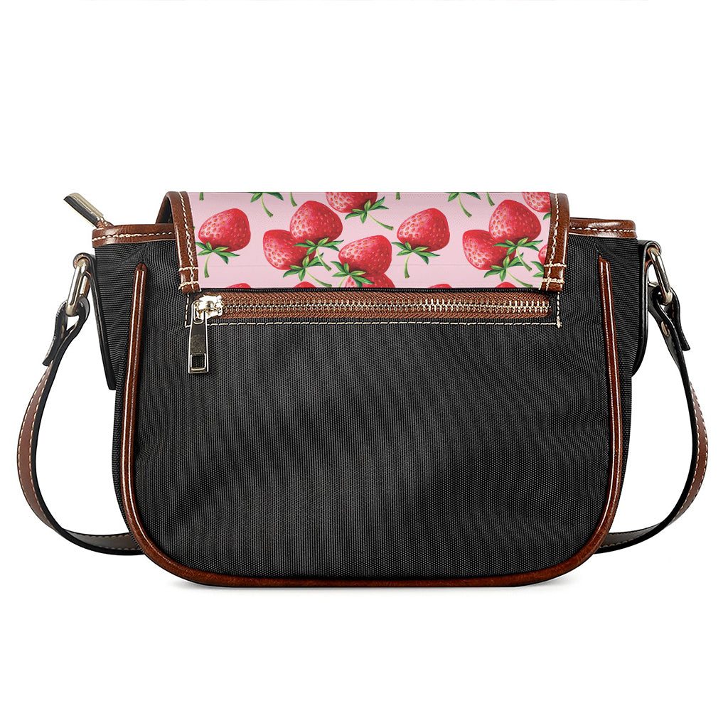 Strawberry Fruit Pattern Print Saddle Bag