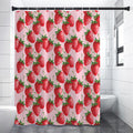 Strawberry Fruit Pattern Print Shower Curtain