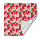 Strawberry Fruit Pattern Print Silk Bandana