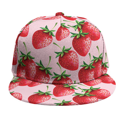 Strawberry Fruit Pattern Print Snapback Cap