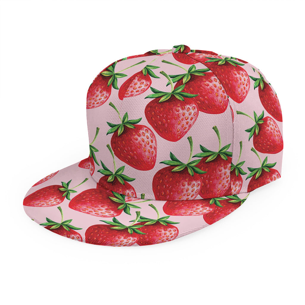 Strawberry Fruit Pattern Print Snapback Cap