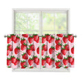 Strawberry Fruit Pattern Print Tier Curtains