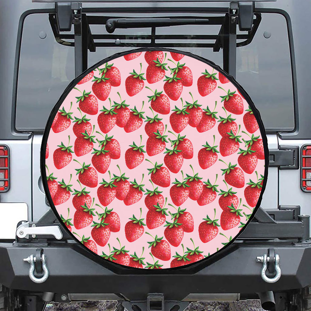 Strawberry Fruit Pattern Print Tire Cover