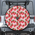 Strawberry Fruit Pattern Print Tire Cover With Camera Hole