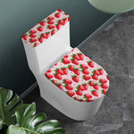 Strawberry Fruit Pattern Print Toilet Lid And Tank Cover Set