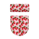 Strawberry Fruit Pattern Print Toilet Lid And Tank Cover Set