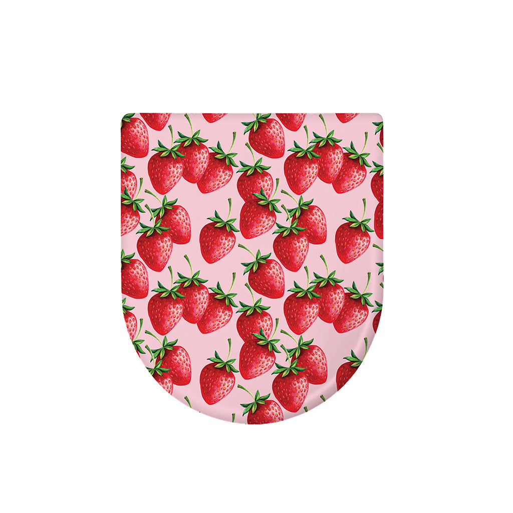 Strawberry Fruit Pattern Print Toilet Lid Cover