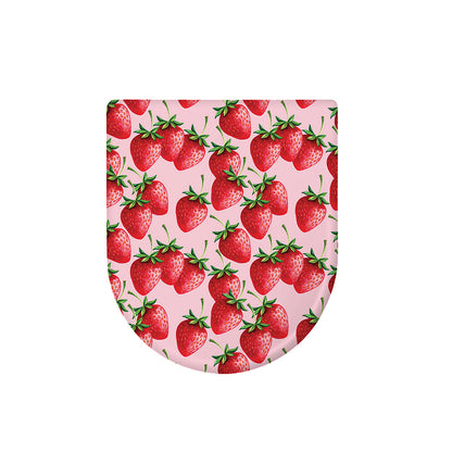 Strawberry Fruit Pattern Print Toilet Lid Cover