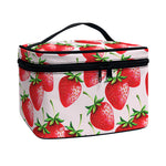 Strawberry Fruit Pattern Print Travel Makeup Bag