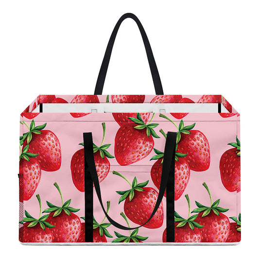 Strawberry Fruit Pattern Print Utility Tote Bag