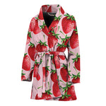 Strawberry Fruit Pattern Print Women's Bathrobe