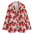 Strawberry Fruit Pattern Print Women's Blazer