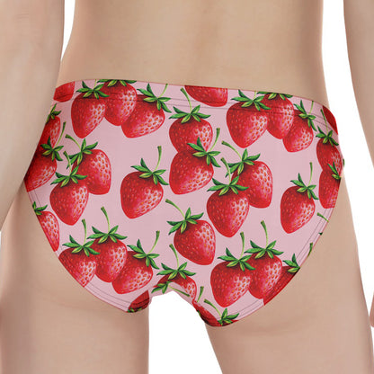 Strawberry Fruit Pattern Print Women's Panties