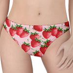 Strawberry Fruit Pattern Print Women's Thong
