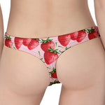 Strawberry Fruit Pattern Print Women's Thong