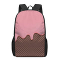Strawberry Ice Cream Melted Print 17 Inch Backpack