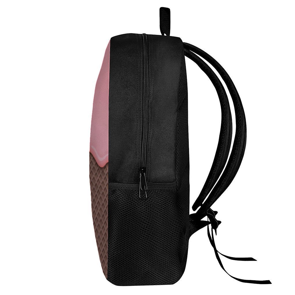 Strawberry Ice Cream Melted Print 17 Inch Backpack