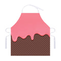 Strawberry Ice Cream Melted Print Adjustable Apron