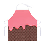 Strawberry Ice Cream Melted Print Adjustable Apron