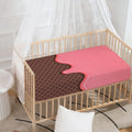 Strawberry Ice Cream Melted Print Baby Crib Sheet