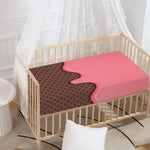 Strawberry Ice Cream Melted Print Baby Crib Sheet