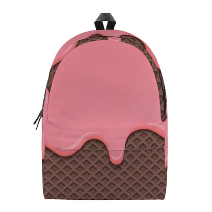 Strawberry Ice Cream Melted Print Backpack