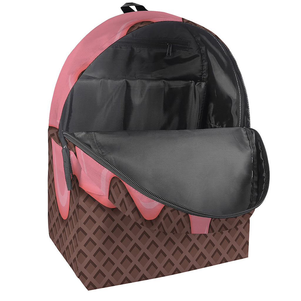Strawberry Ice Cream Melted Print Backpack