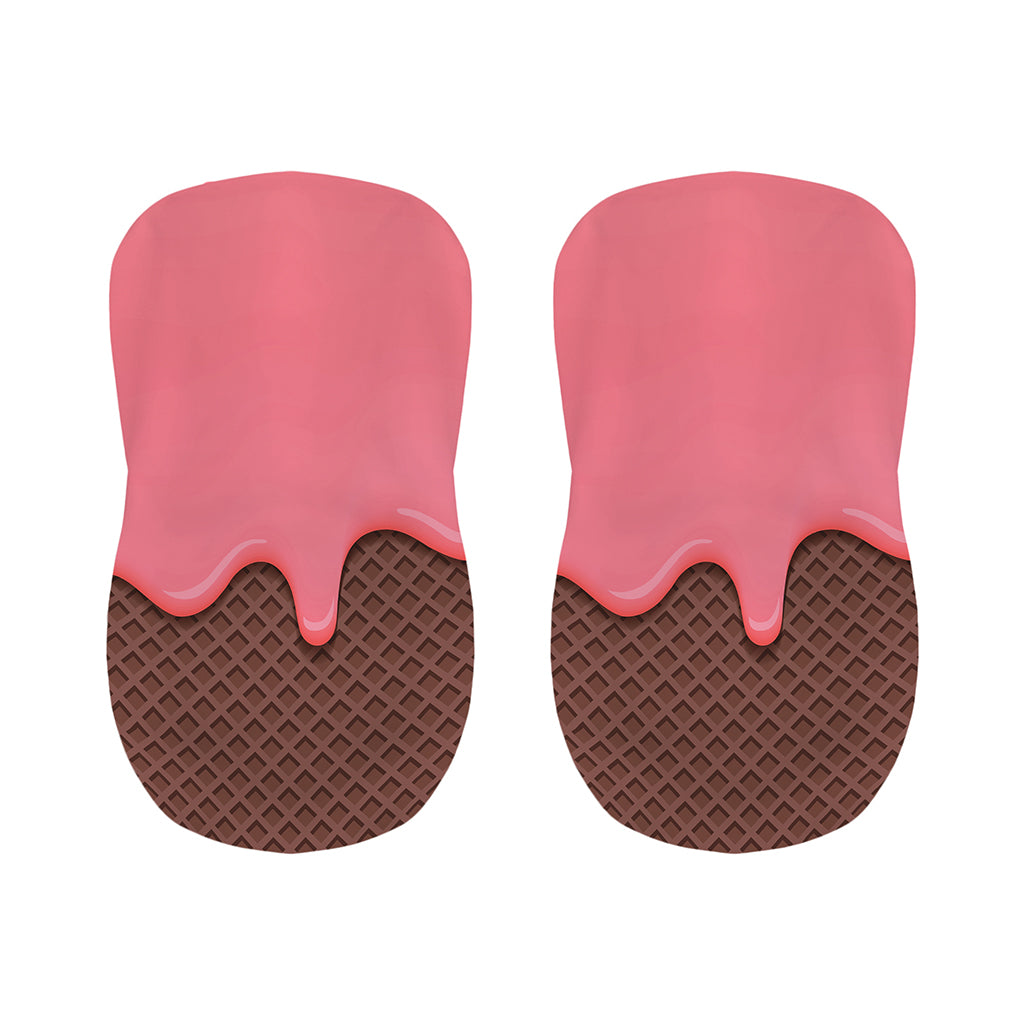 Strawberry Ice Cream Melted Print Bar Stool Covers