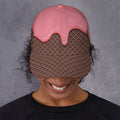 Strawberry Ice Cream Melted Print Baseball Cap