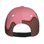 Strawberry Ice Cream Melted Print Baseball Cap