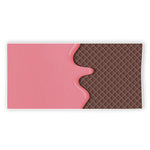 Strawberry Ice Cream Melted Print Beach Towel