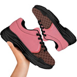 Strawberry Ice Cream Melted Print Black Chunky Shoes