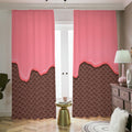 Strawberry Ice Cream Melted Print Dimout Pencil Pleat Curtains