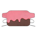 Strawberry Ice Cream Melted Print Car Windshield Snow Cover