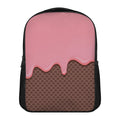 Strawberry Ice Cream Melted Print Casual Backpack