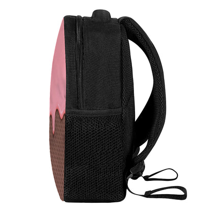 Strawberry Ice Cream Melted Print Casual Backpack