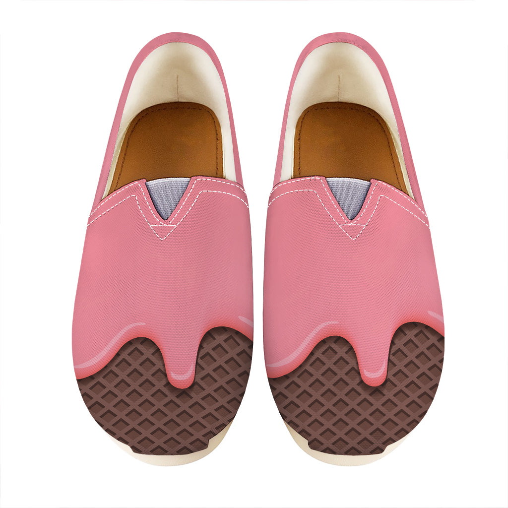 Strawberry Ice Cream Melted Print Casual Shoes