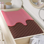 Strawberry Ice Cream Melted Print Changing Pad Cover